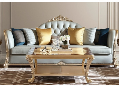 Klassische Graue 3-Sitzer Couch Stilvolle Wohnzimmer Designersofas