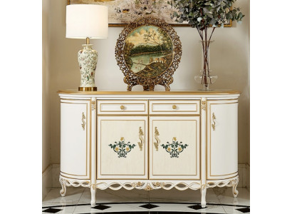 Klassisches Weißes Sideboard Designer Kommode Holz Buffetschrank