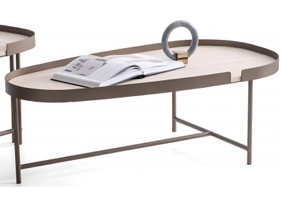 Stilvoller Beiger Couchtisch Moderne Wohnzimmer Holztische