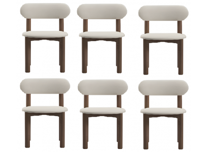 Stuhl-Set – Weißer Esszimmerstuhl und Gepolsterter Stuhl für Ihr Esszimmer