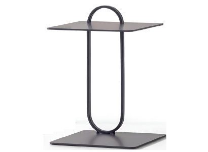 Eleganter Beistelltisch in mattem Schwarz mit modernem Design