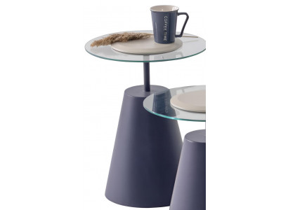 Stilvoller Blauer Beistelltisch Edle Wohnzimmer Möbel Ablagetisch