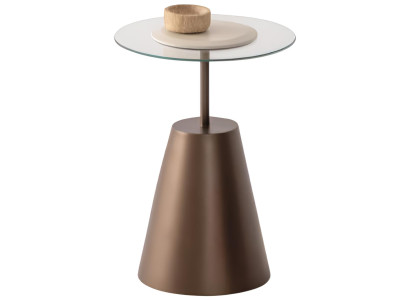Eleganter Rundtisch Designer Glastisch Wohnzimmer Beistelltische