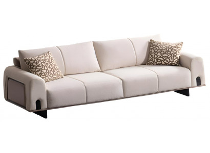 Luxuriöses 3-Sitzer Sofa mit weichem Bezug und elegantem Stil