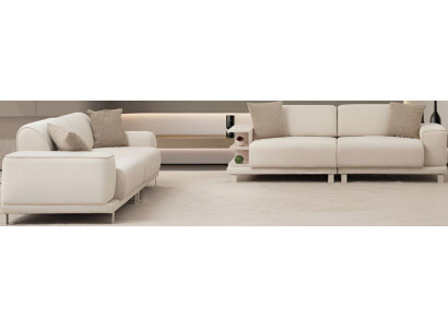 Beigefarbenes Luxuriöses Sofa-Set – Weiches 3-Sitzer Sofa für Ihr Wohnzimmer