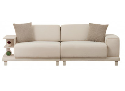 Luxuriöser Beiger 3-Sitzer Sofa – Stoffsofa für Ihr Wohnzimmer