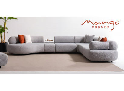 Graues Ecksofa in L-Form – Stoffsofa Polstermöbel für Ihr Wohnzimmer