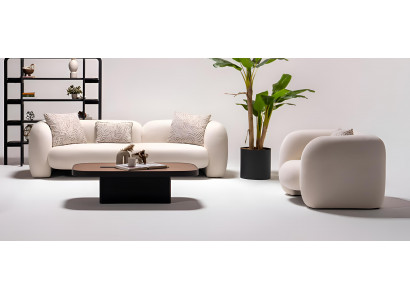 Modernes Wohnzimmer-Set Stilvoller 3-Sitzer Edler Polstersessel 2tlg