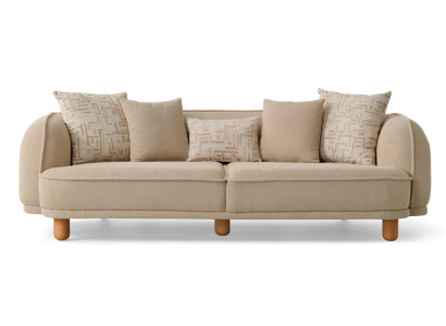 Bequemes Sofa mit Kissen Modernes Design für Ihr Zuhause Color stilvoll Beige