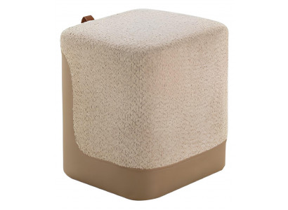Stilvoller Beiger Hocker Wohnzimmer Sitzhocker Luxuriöse Möbel