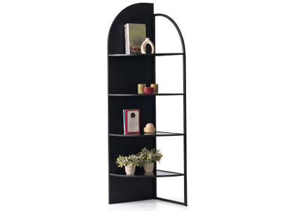 Elegantes Bücherregal im modernen Design mit abgerundetem Rahmen
