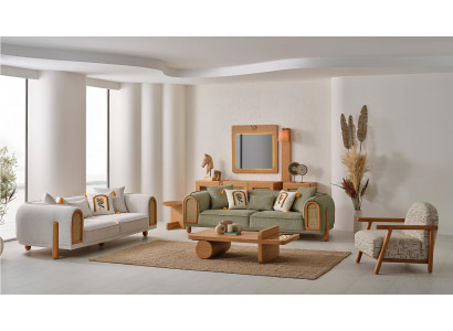 Stilvoller Sessel mit geometrischem Muster  Komfort und Design Hochwertig Möbel