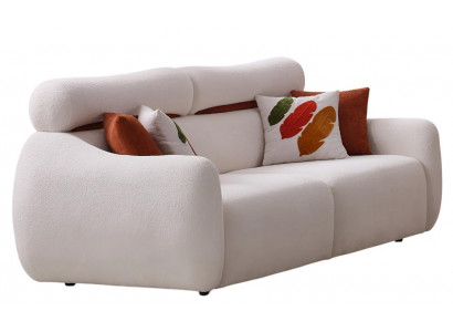Modernes weißes Sofa mit bunten Kissen Komfort und Stil Hochwertig Möbel
