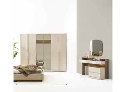 Elegantes 3-tlg. Schlafzimmer-Set mit Stauraum und Spiegel für Ihr Zuhause