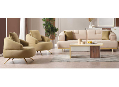 Modernes Möbelset mit Sofa und 2 Sesseln für das Wohnzimmer