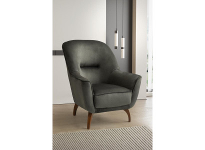 Grauer Wohnzimmer Textilsessel Designer Lehnsessel Moderne Möbel