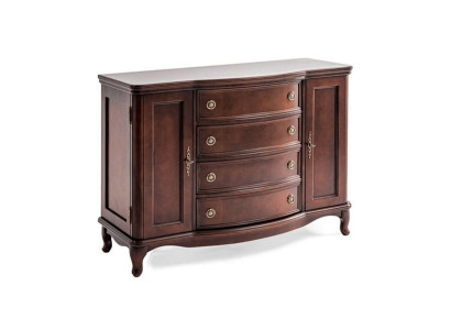Klassisches Sideboard aus Holz mit Schubladen und seitlichen Türen