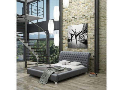 Bett Betten Doppelbett Schlafzimmer Leder Polster Textil Doppelbetten Neu
