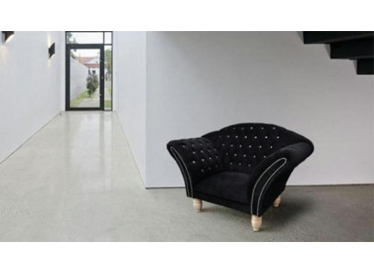 Leder Chesterfield-Sofa in Braun mit Holzdetails und Stoffbezug