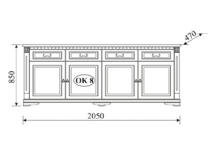 Klassische Kommode Kommoden Schrank Sideboard Massiv Möbel Kolonial Neu OK8