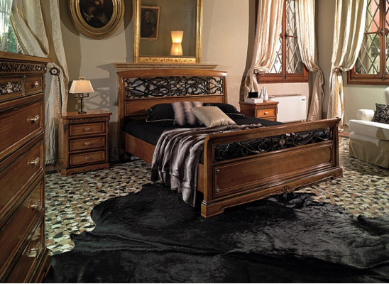 Ensemble de chambre à coucher Lit avec 2 tables de chevet Lit Design Meubles Ameublement 3 pièces.