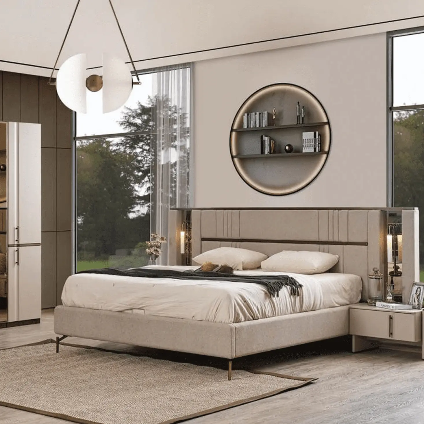 Lit avec matelas haut pour le confort